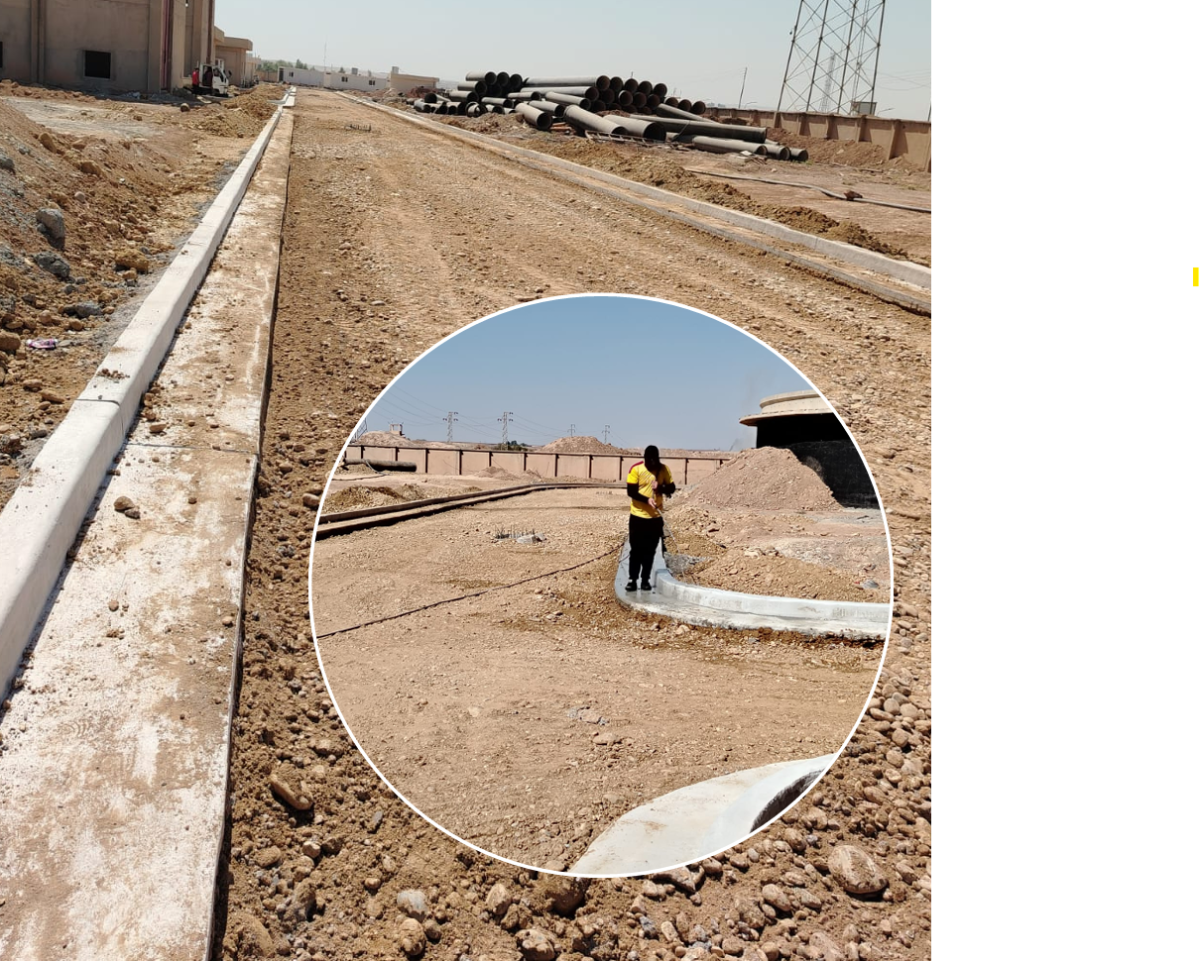 انشاء شوارع محطة الماء في الموصل